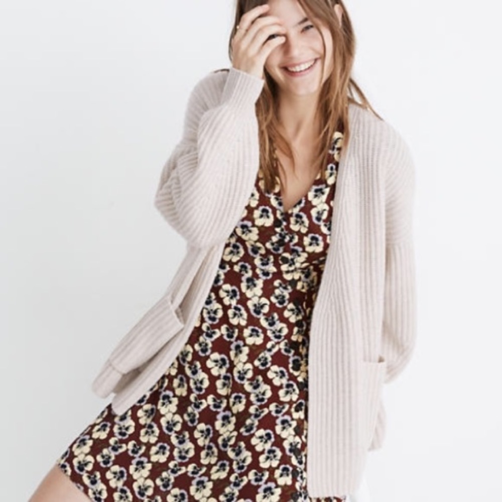 Madewell Redford Merino Wool Blend Cardigan Sz Med